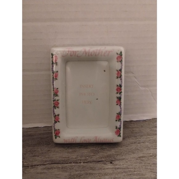 For Mother with Love Always 4 1/4" x 3" American Greeting Pink Roses Photo Frame - Picture 1 of 2